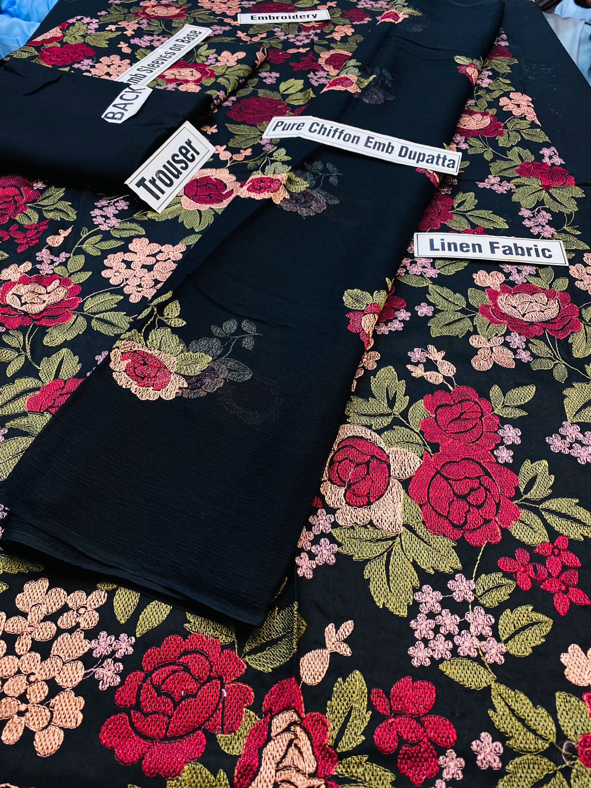 Bareeze D 345 Black EID Collection Embroidered Three Piece Summer Collection