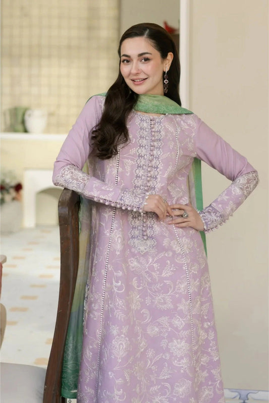 Laam Embroidered Dhanak  Three Piece laam-53