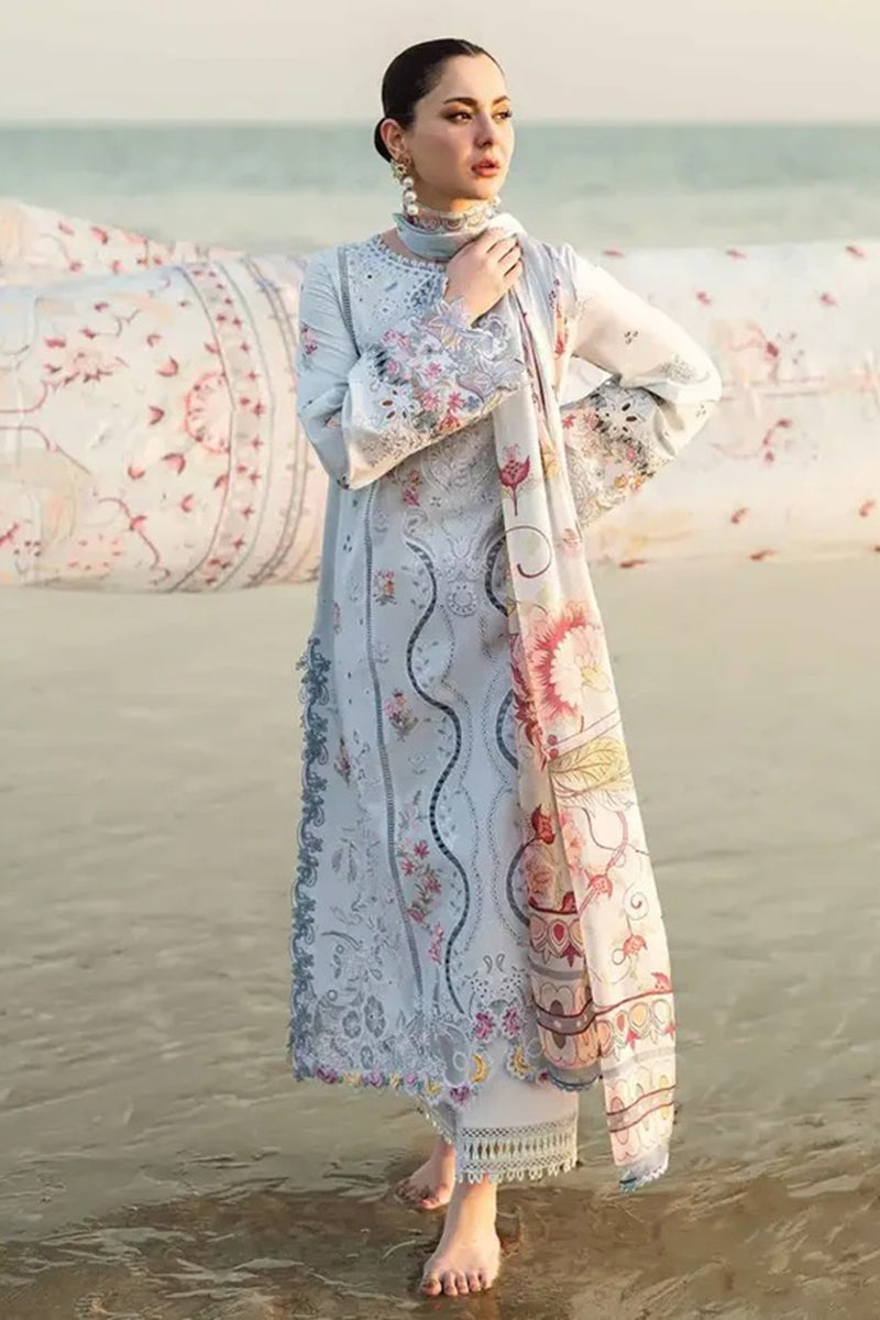 Qalamkar Chikenkari Embroidered lawn Three Piece QL-1035