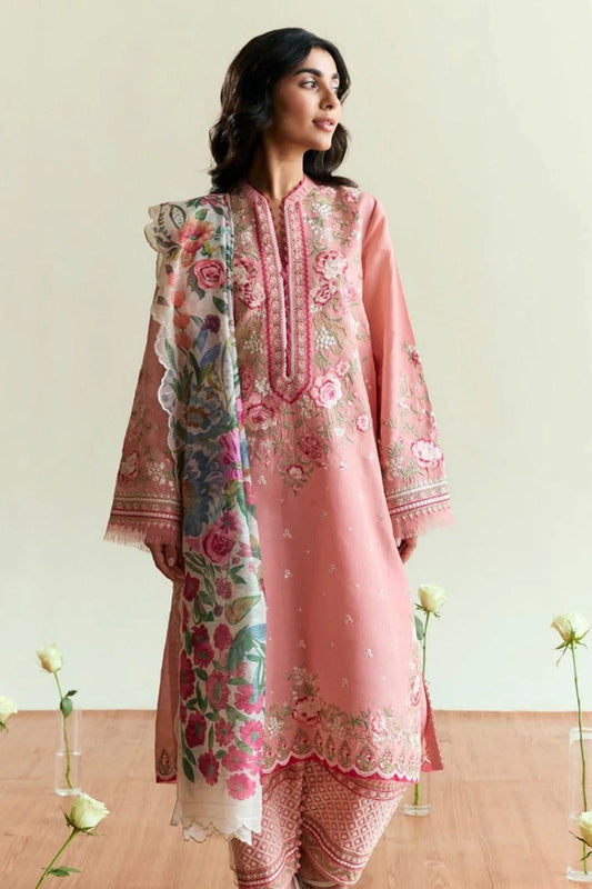 Binilyas Embroidered Dhanak Three Piece D-150