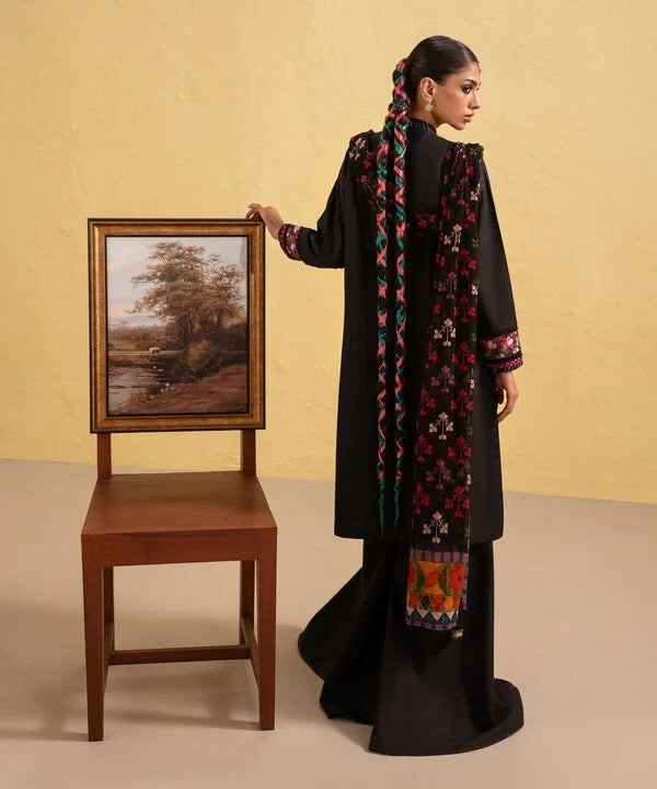 sapphire Embroidered Dhanak Three Piece D-69