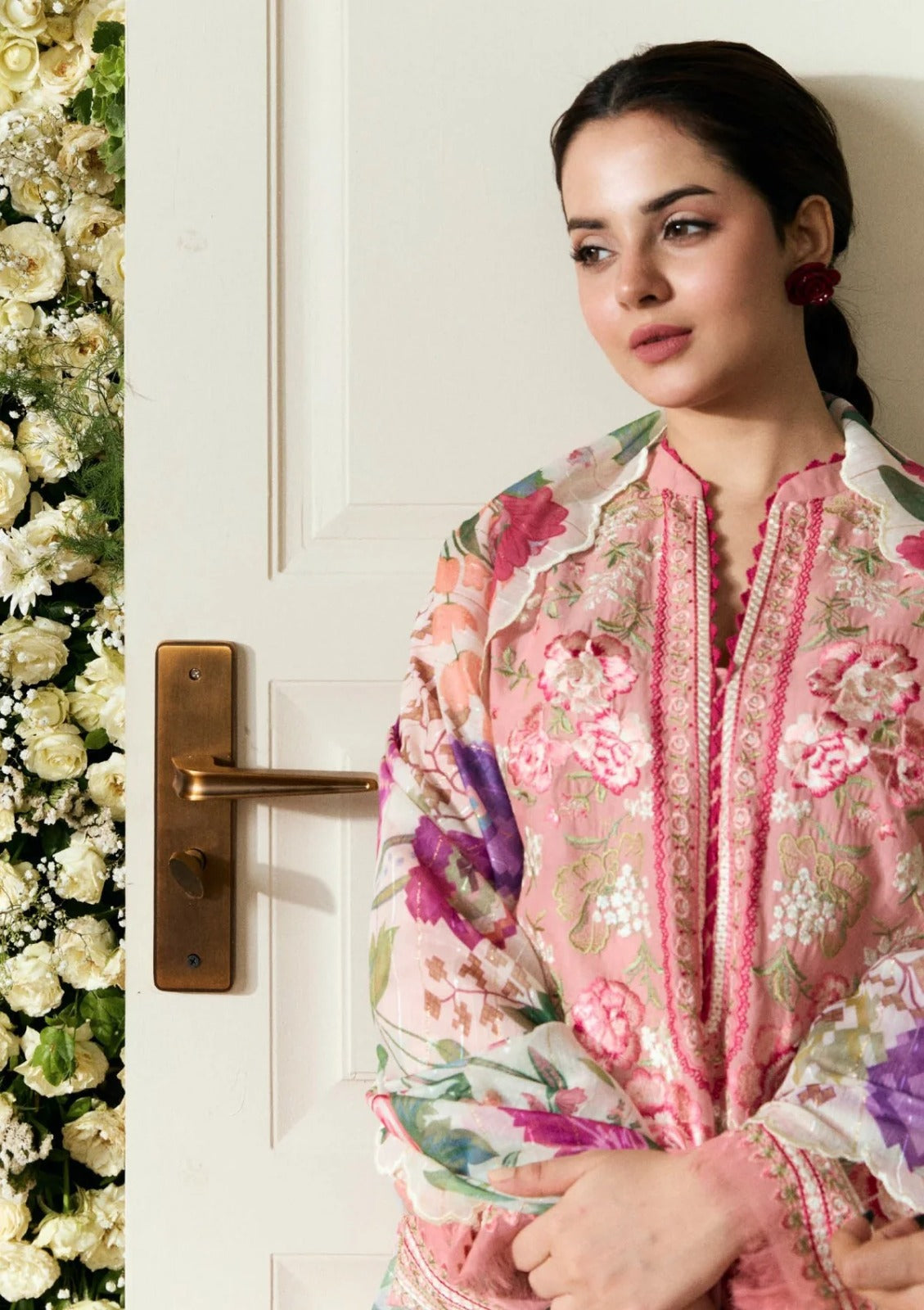 Binilyas Embroidered Dhanak Three Piece D-150