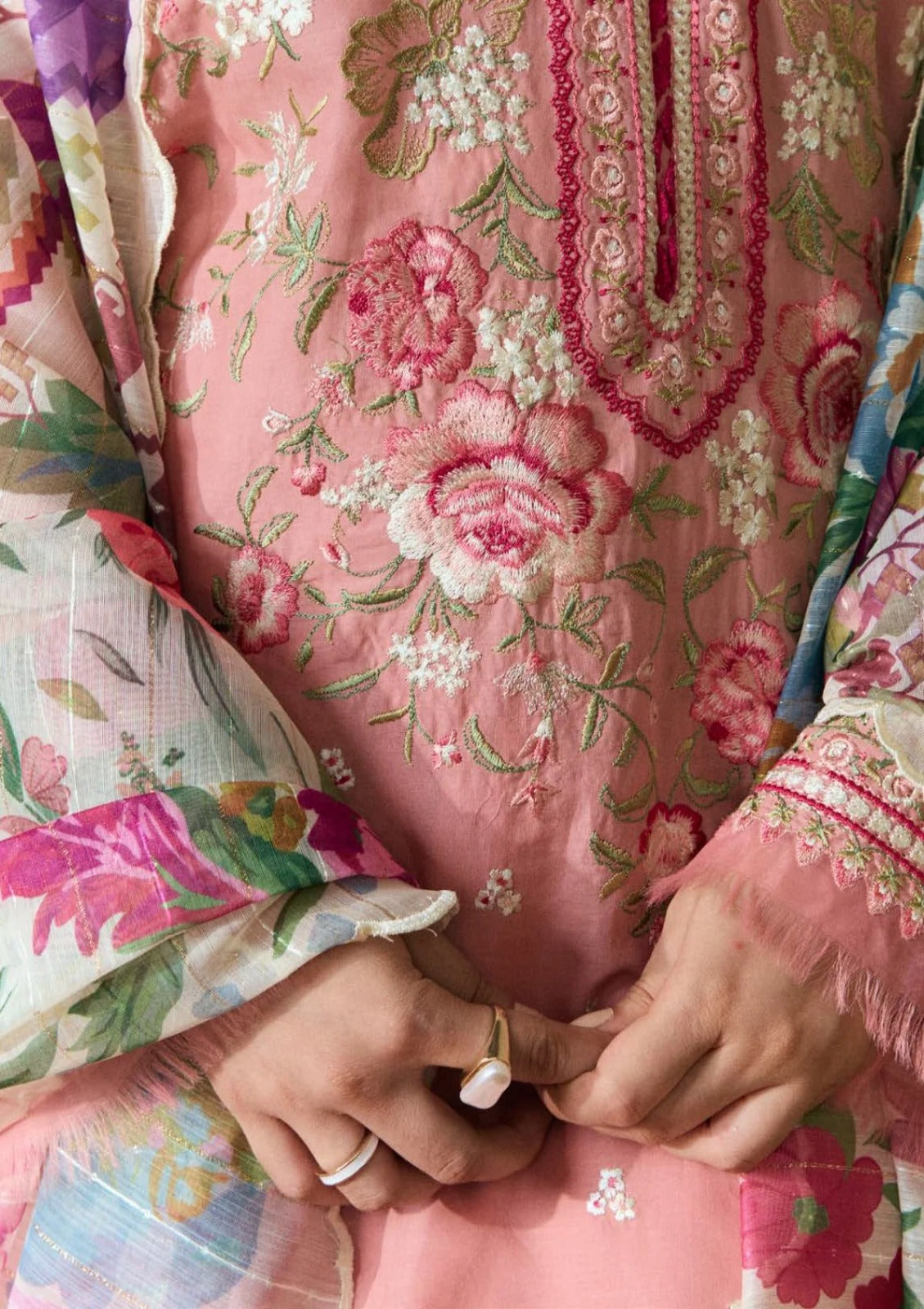 Binilyas Embroidered Dhanak Three Piece D-150