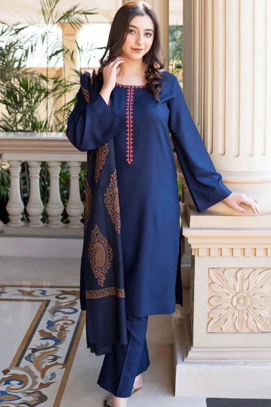 sitarahclothing Fcc-200 Blue Dhanak three piece