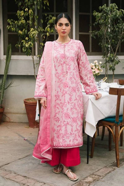 Qalamkar QL-02 white Embroidered Lawn Three Piece Summer Collection