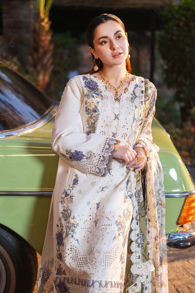 Chikenkari Qalamkar Embroidered lawn Three Piece QL-1030