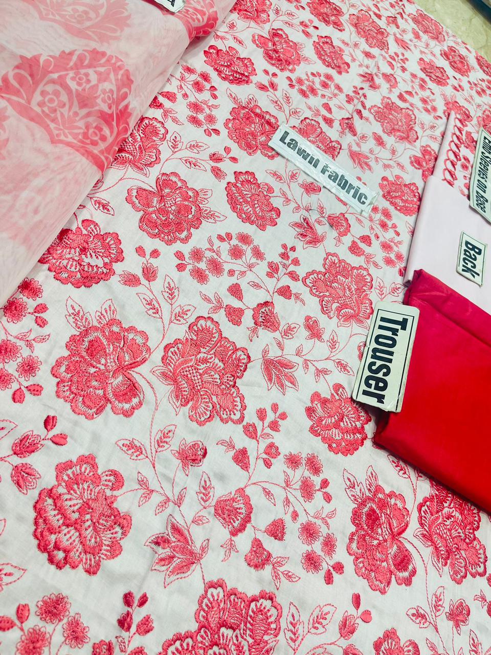 Qalamkar QL-02 white Embroidered Lawn Three Piece Summer Collection