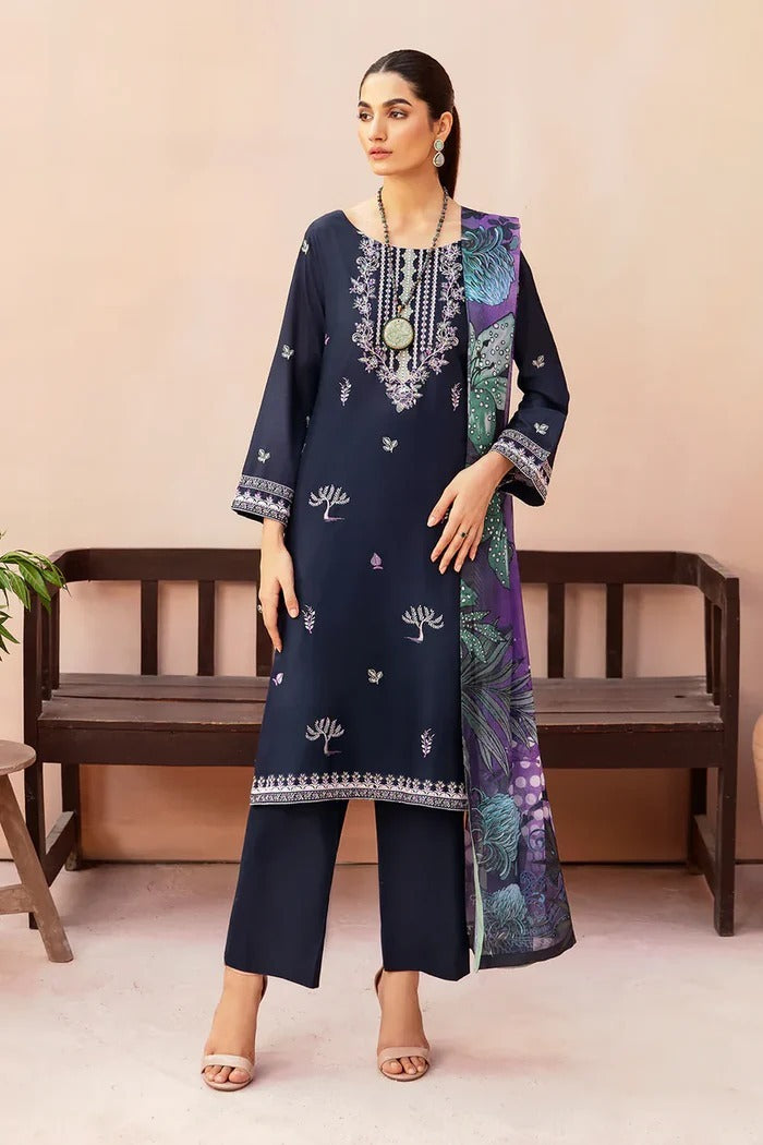 sapphire Embroidered lawn Three Piece SP-D16