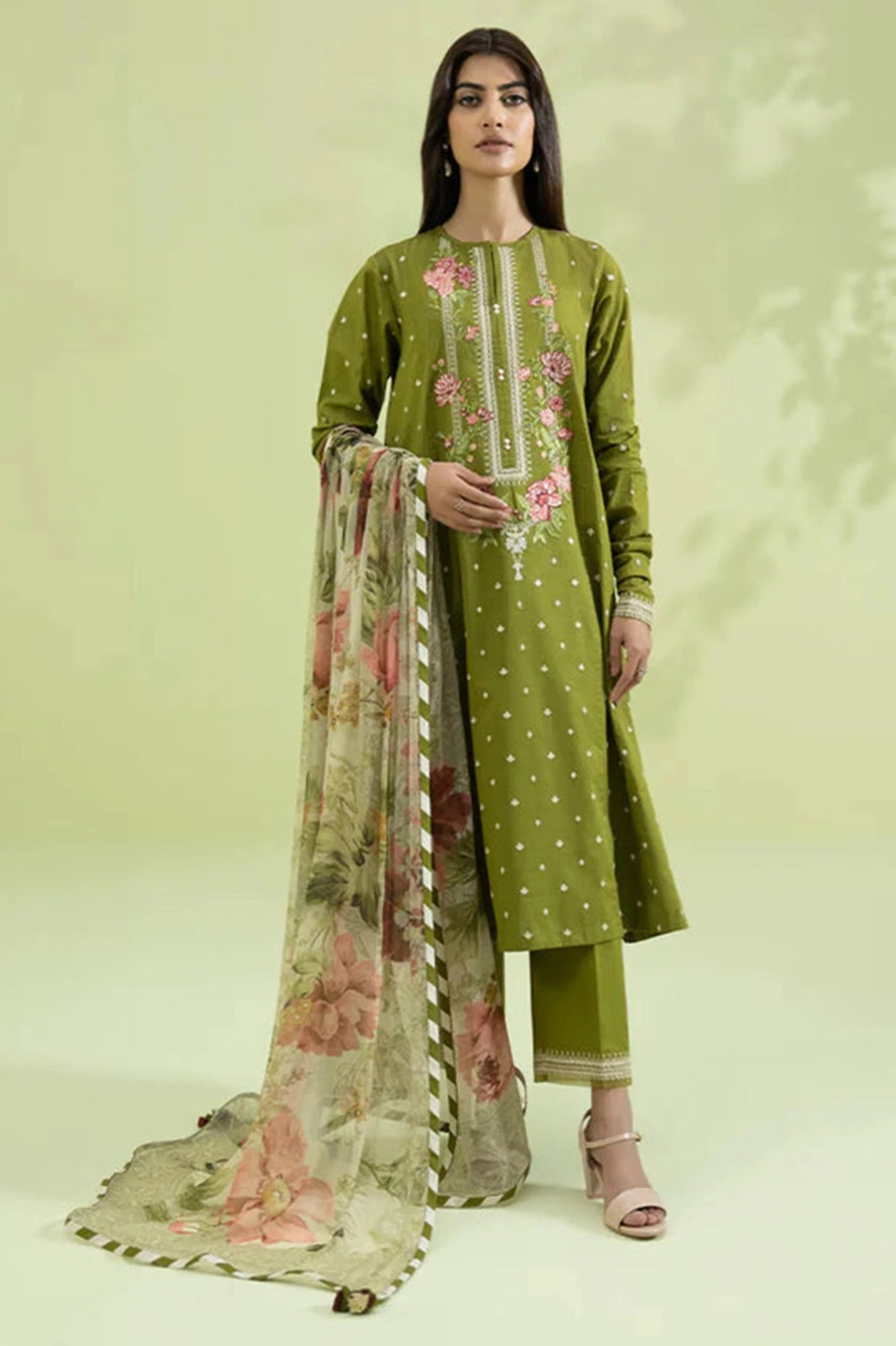 Sapphire Embroidered Dhanak  Three Piece SPL-923