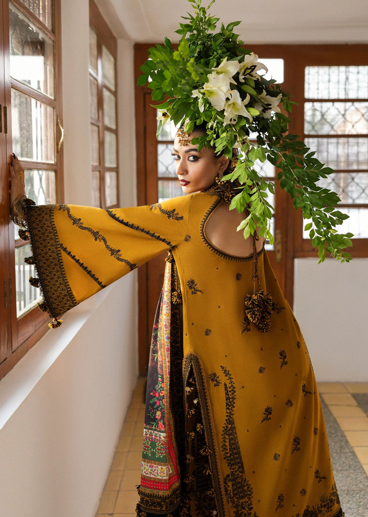 Hussain Rehar 3PC Embroidered Lawn Suit with Printed Chiffon Dupatta