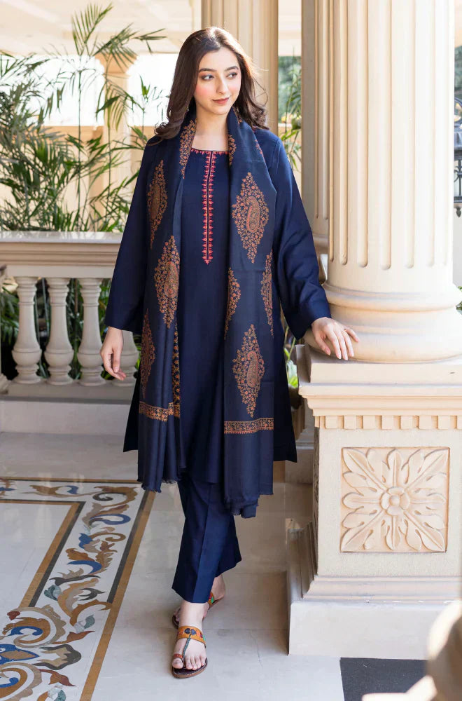 sitarahclothing Fcc-200 Blue Dhanak three piece