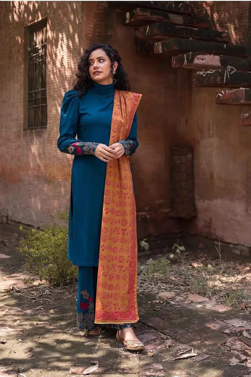 Maria.B Embroidered lawn Three Piece D-22