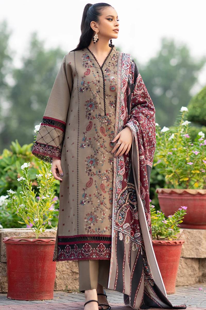 BIN ILYAS Embroidered lawn Three Piece BIL-05