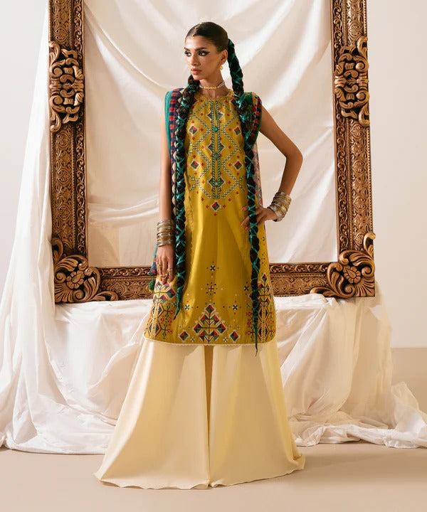 sapphire Embroidered Dhanak Three Piece D-69 B