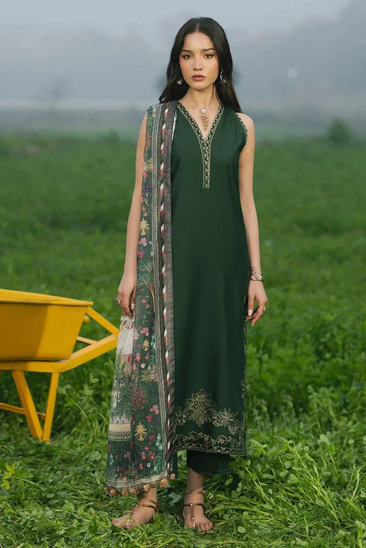 IZEL  Embroidered dhanak Three Piece IZ-07