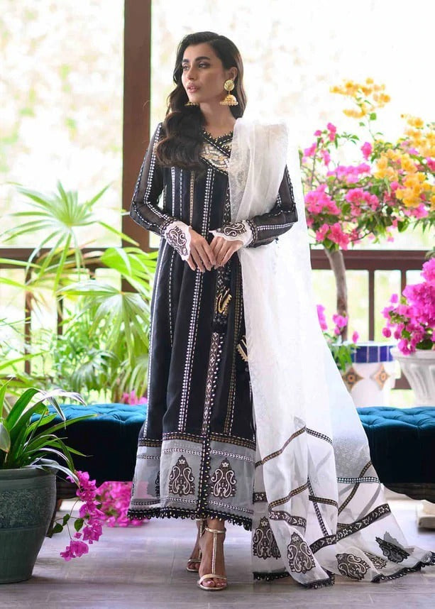 femalechoice Design#563 EID special Organza Lawn inner  Embroidered 3 pc
