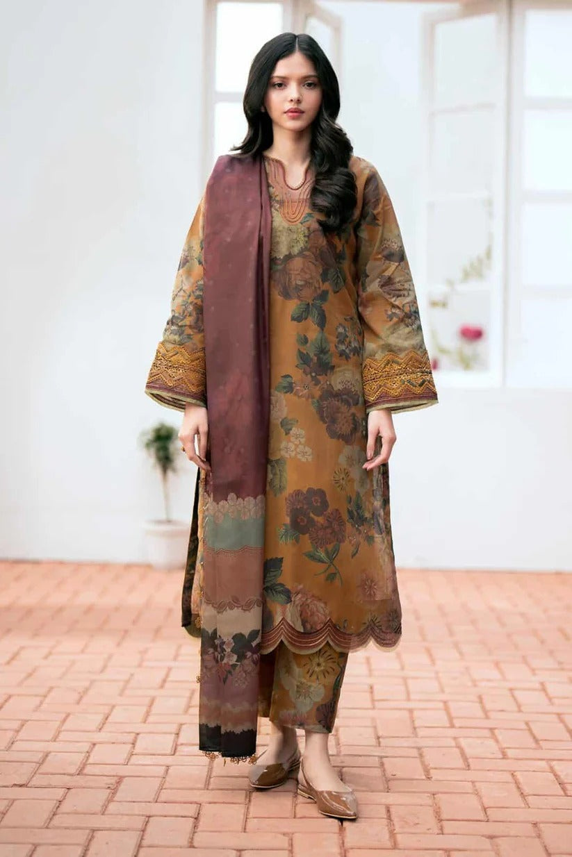 Baroque D-788 Printed three piece ( khaddar )