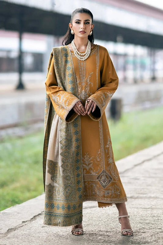 Izel Embroidered Dhanak Three Piece D-92