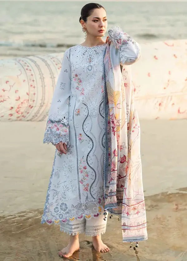 Qalamkar Chikenkari Embroidered lawn Three Piece QL-1035