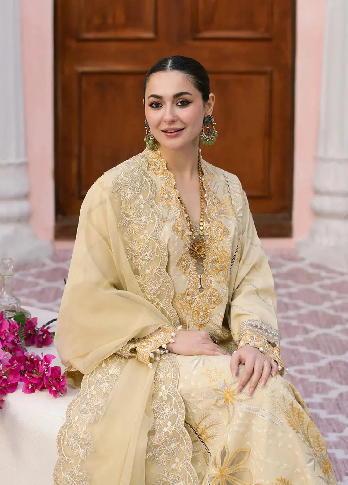 Maryam Embroidered Dhanak Three Piece D-66