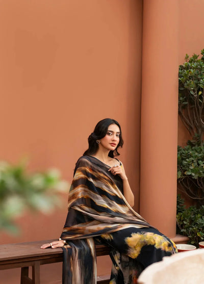 fcc-155 Printed Airjet Shamoz Silk Three Piece