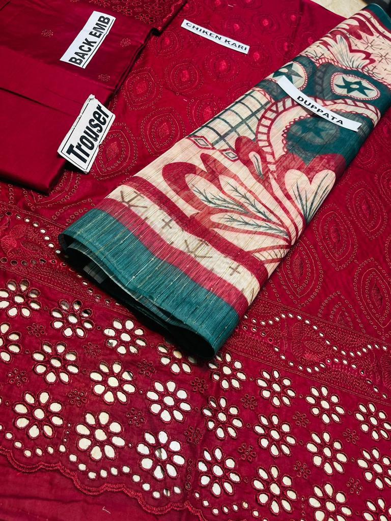 Chikenkari Dhanak Embroidered Winter Collection (D-762 Mehron)