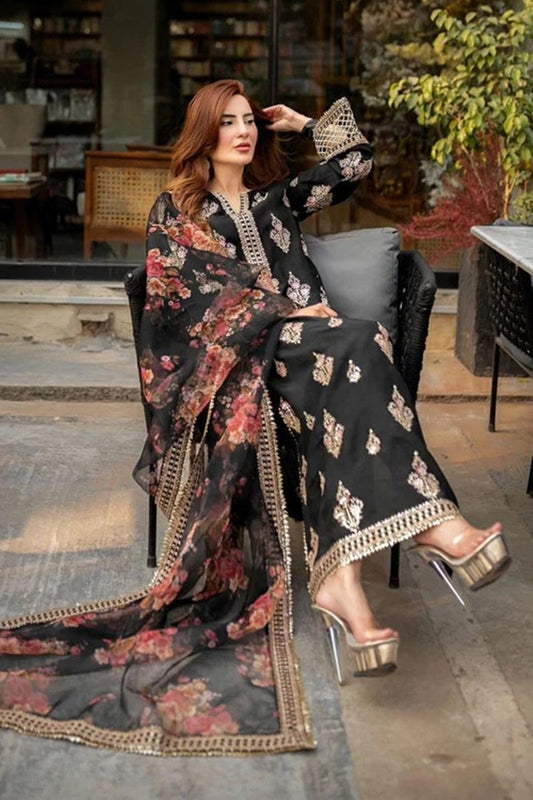 Asling Embroidered Dhanak Three Piece AS-177