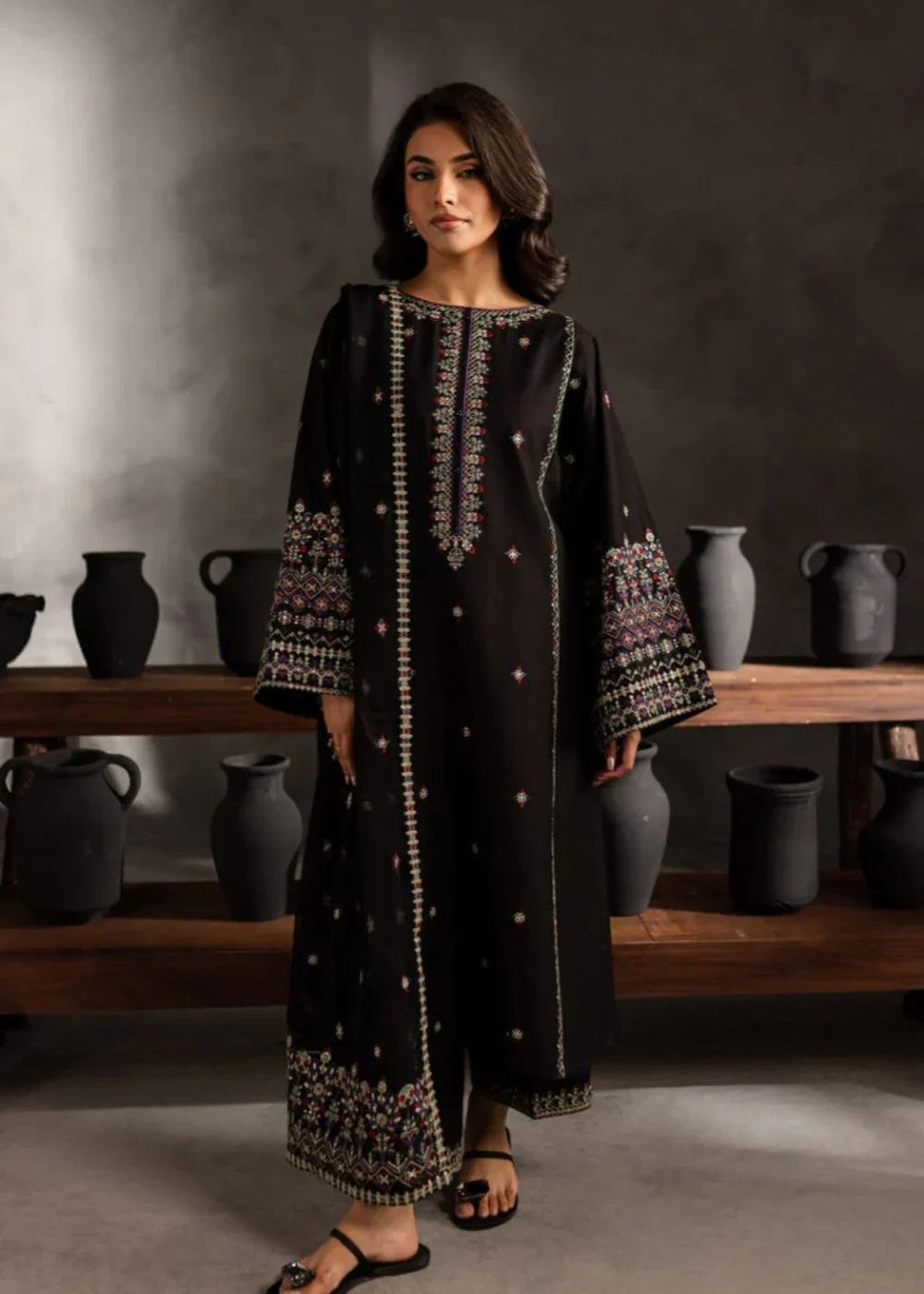 Batik D 204 Embroidered Dhanak Three Piece Winter Collection