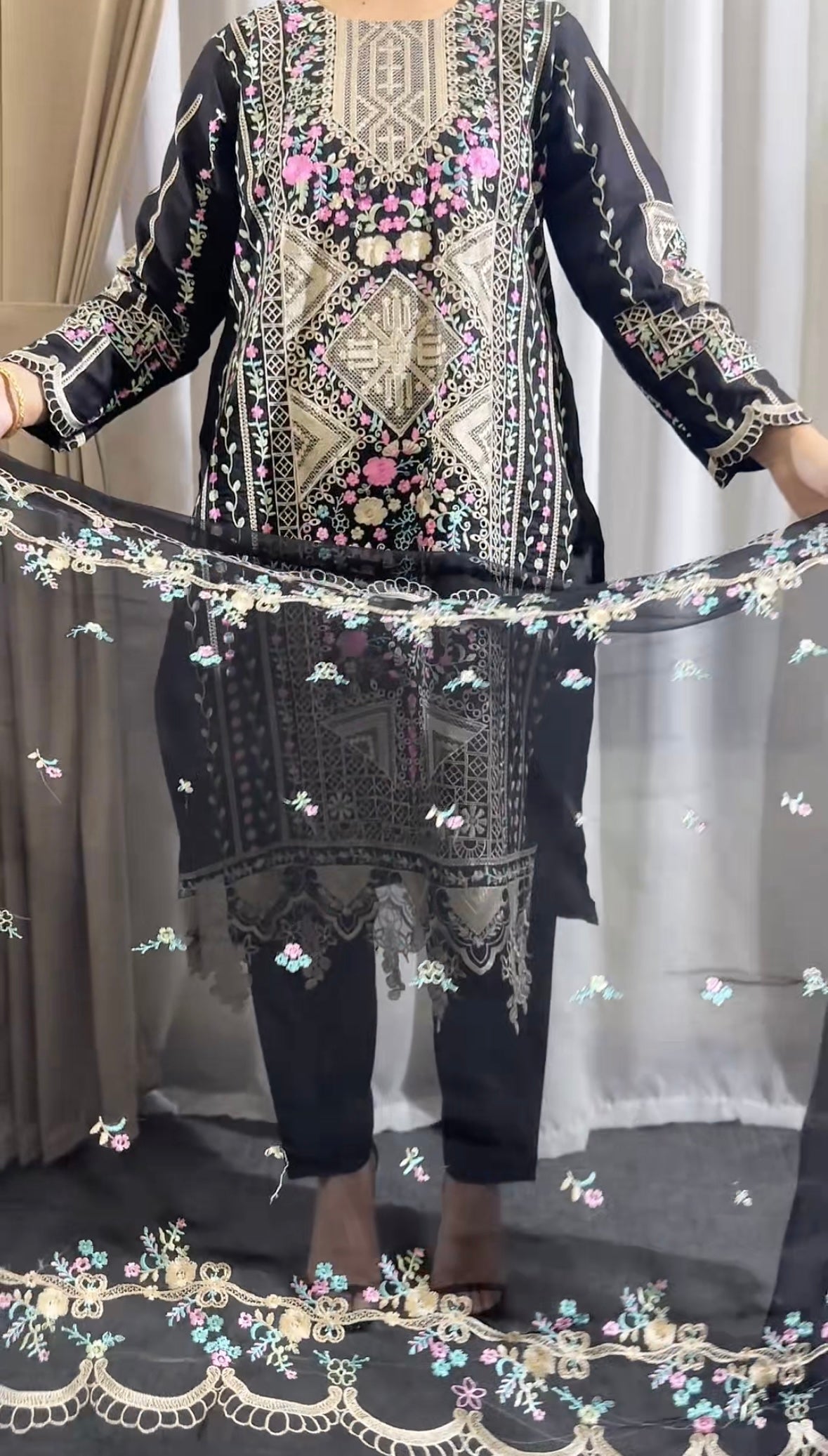 Eid Collection BIN ILYAS Embroidered lawn 3pc