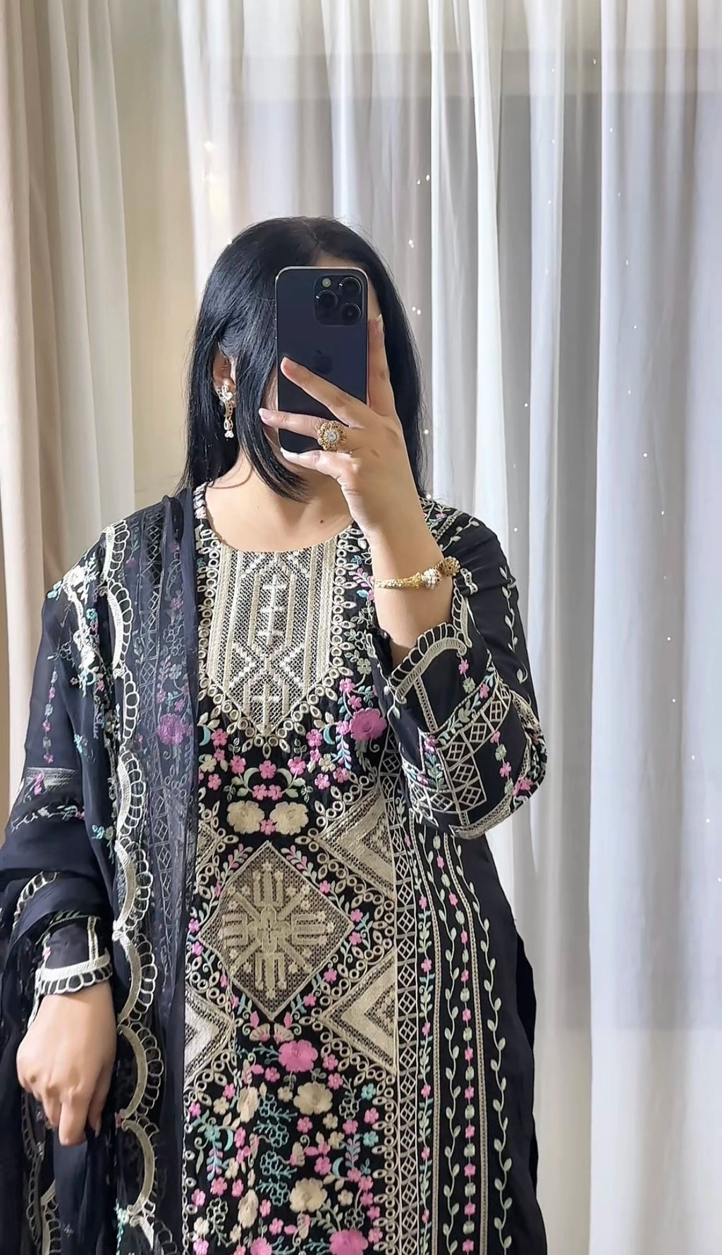 Eid Collection BIN ILYAS Embroidered lawn 3pc