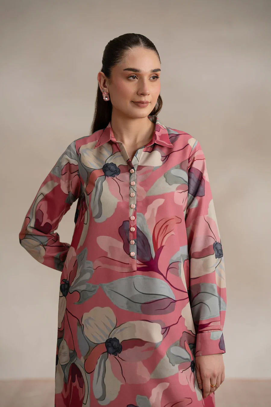 fcc-730 Printed Airjet Viscous Silk two Piece