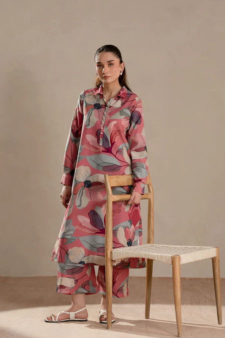 fcc-730 Printed Airjet Viscous Silk two Piece