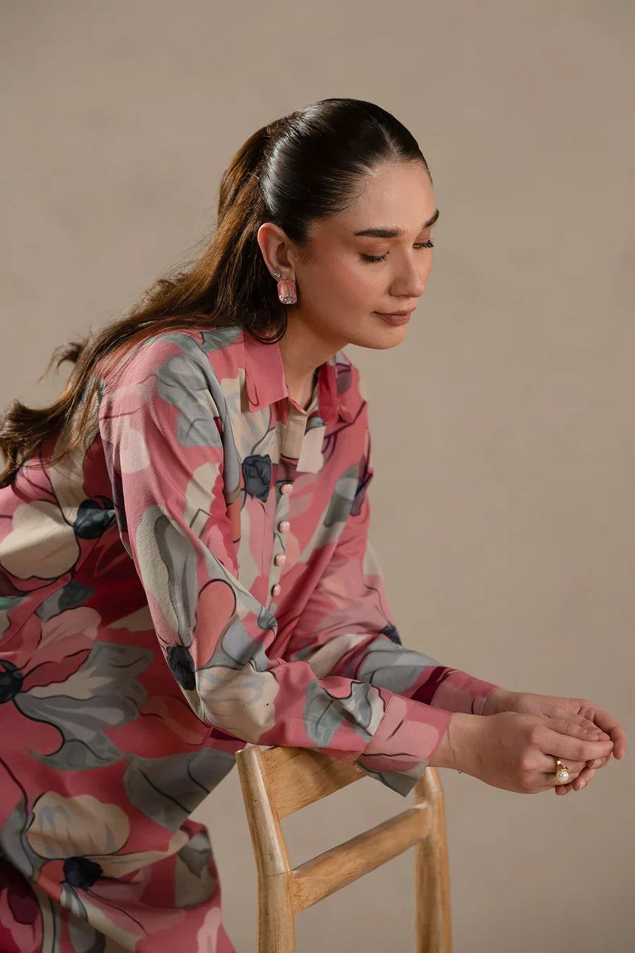 fcc-730 Printed Airjet Viscous Silk two Piece