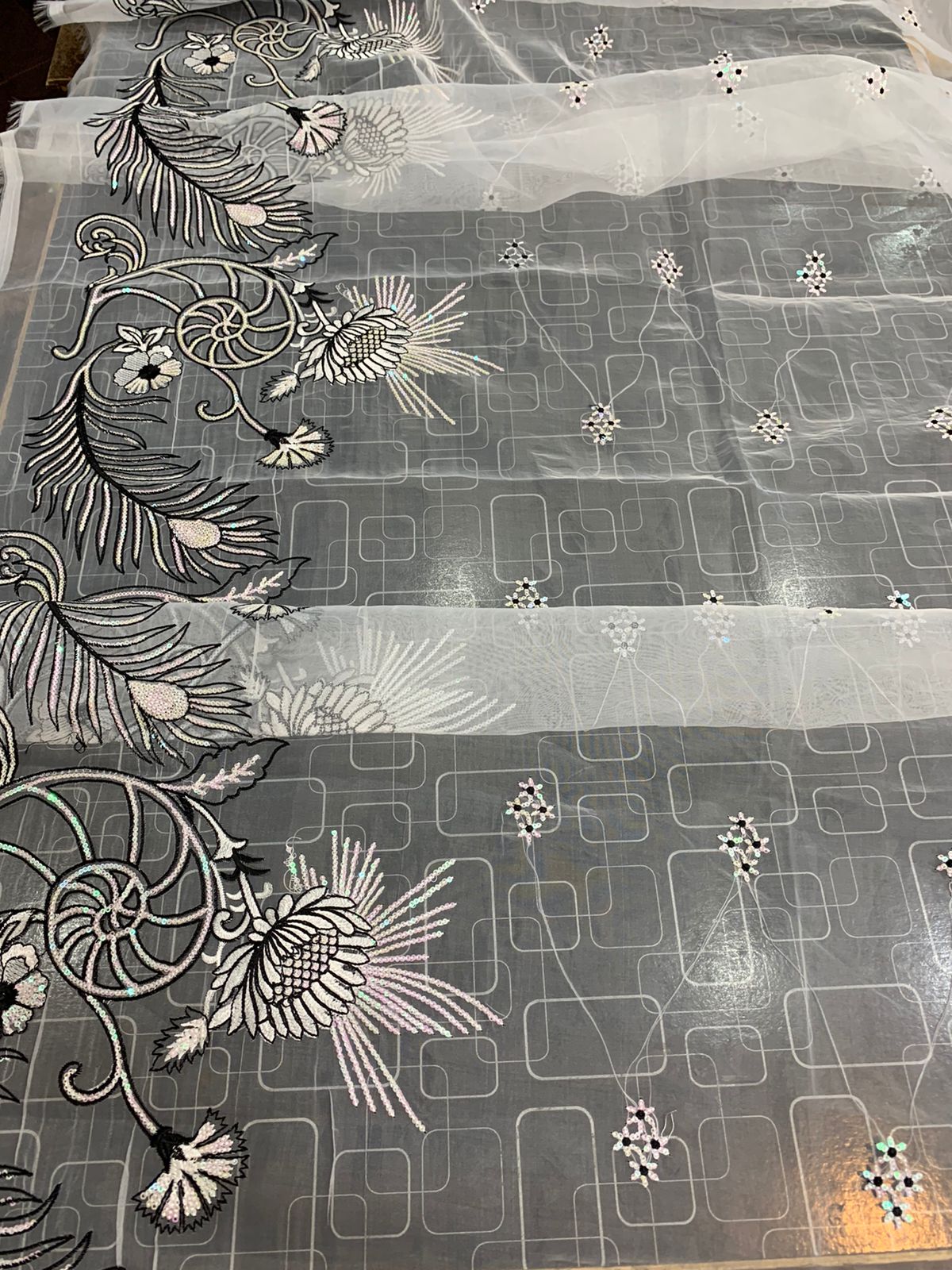 sitarahclothing Design#`48 Organza Lawn inner  Embroidered 3 pc