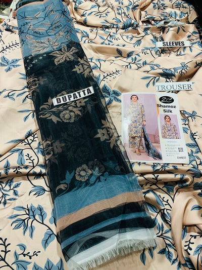 fcc-837Printed Airjet Viscous Silk Three Piece