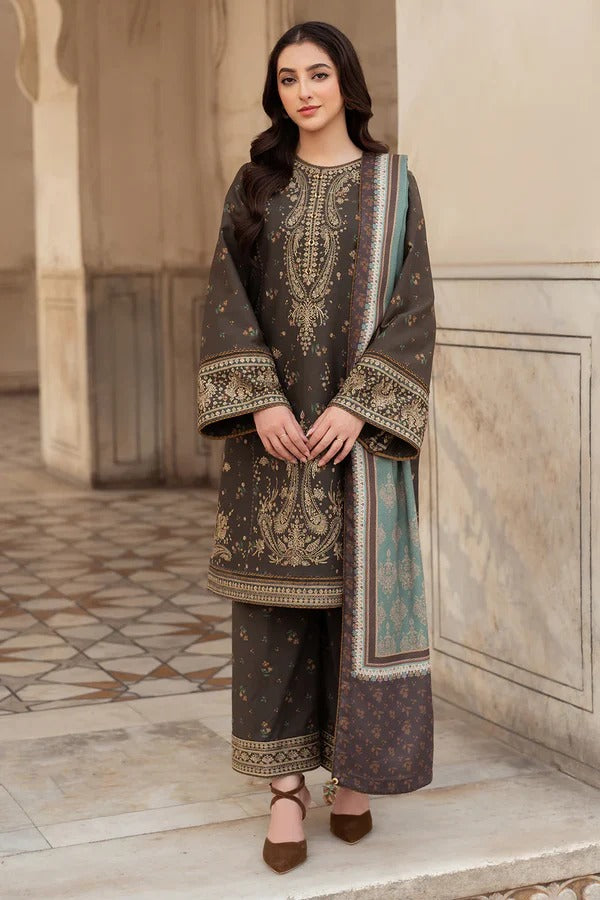 jazmin Embroidered Dhanak Three Piece D-30