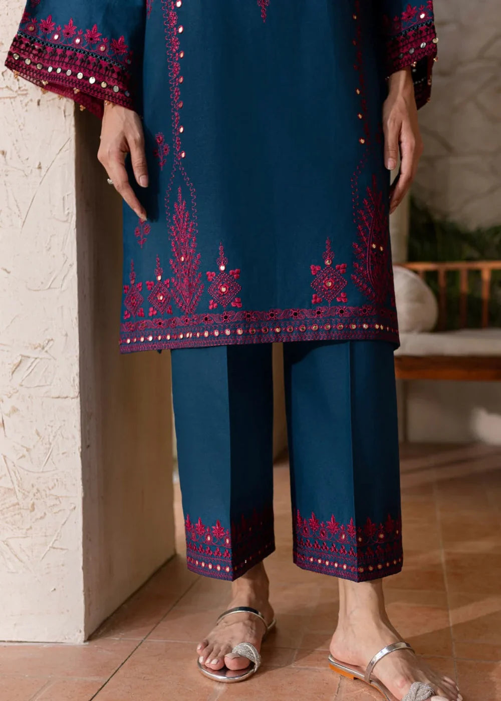 sitarahclothing Fcc-201 Blue Dhanak two piece