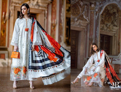 Sana Safinaz Embroidered lawn Three Piece SS-100