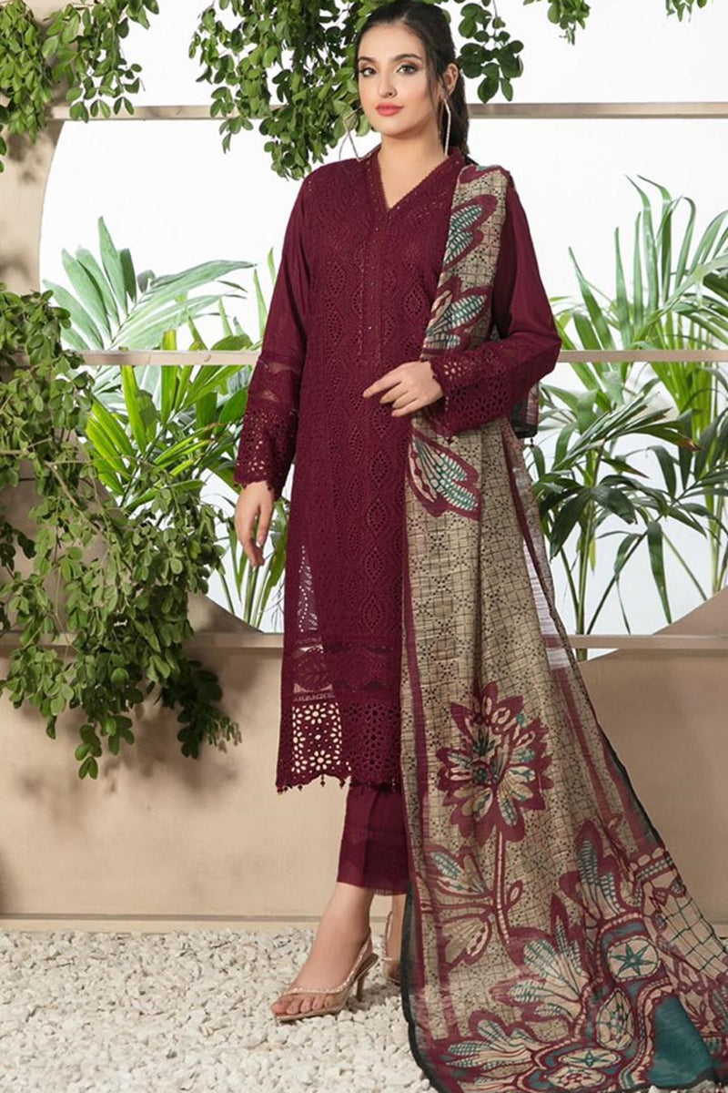 Chikenkari lawn Embroidered Summer Collection (D-762 Mehron)