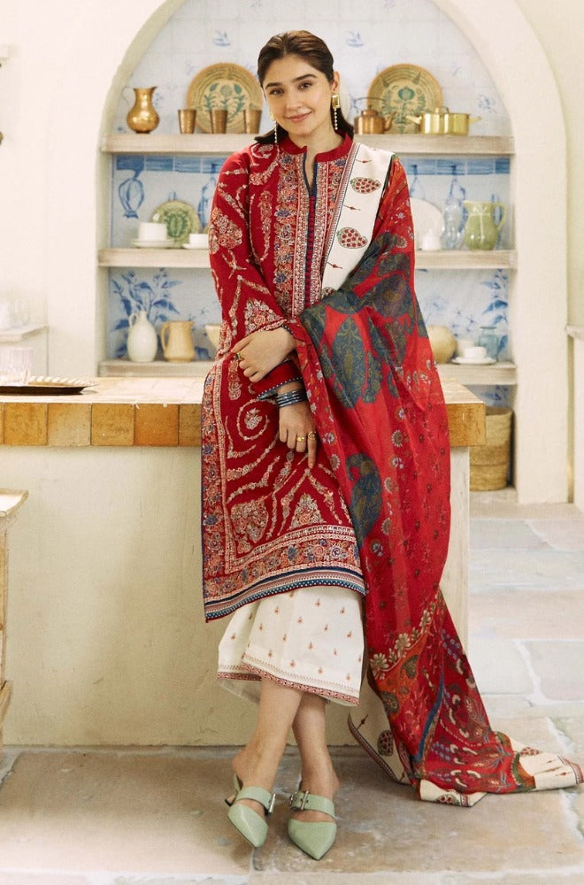 Zarashahjhan Embroidered lawn Three Piece COCO-08