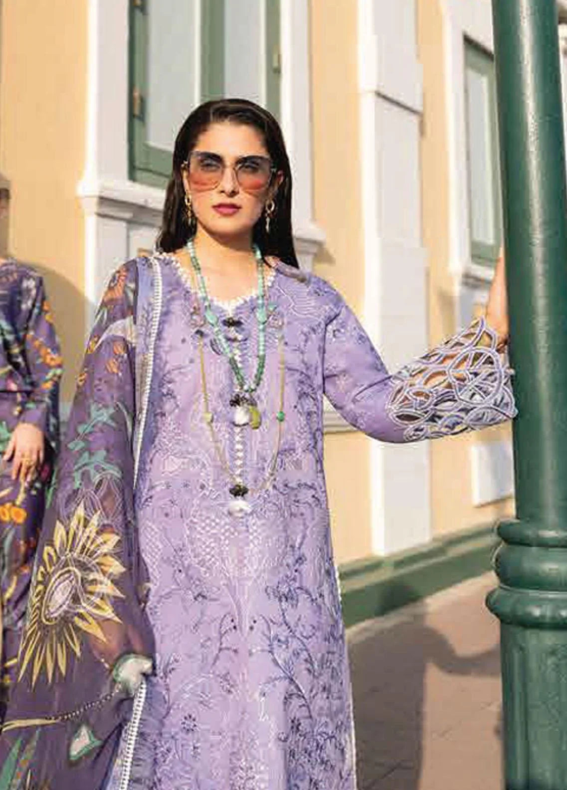 Mushq Embroidered  lawn Three Piece MQ-23