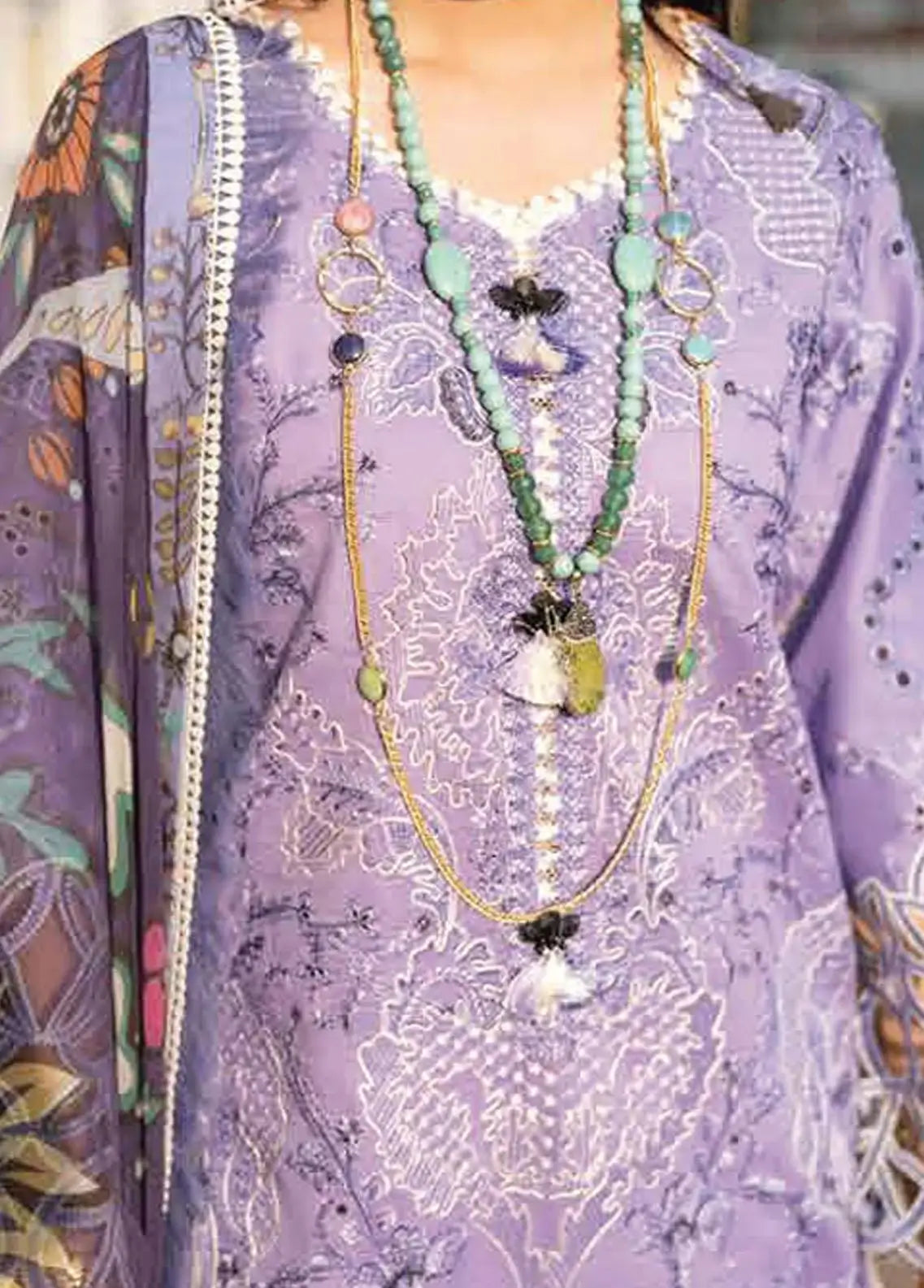 Mushq Embroidered  lawn Three Piece MQ-23